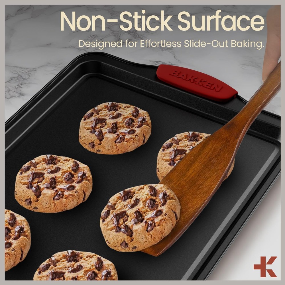 BAKKENMASTER Baking Set – 6 Piece Kitchen Oven Bakeware 6 Set, Black