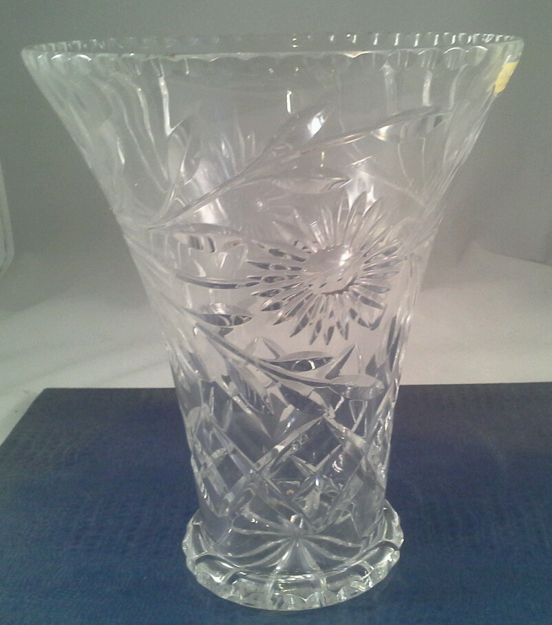 Tall Crystal Vase