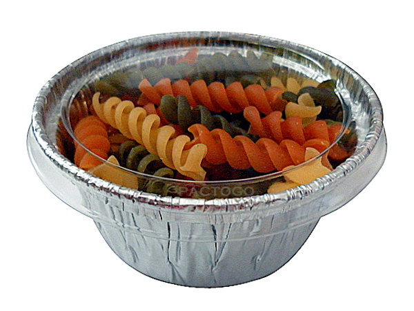 4 oz. Aluminum Foil Cup w/Clear Flat Lid 100 PK - Utility/Cupcake/Ramekin/Muffin