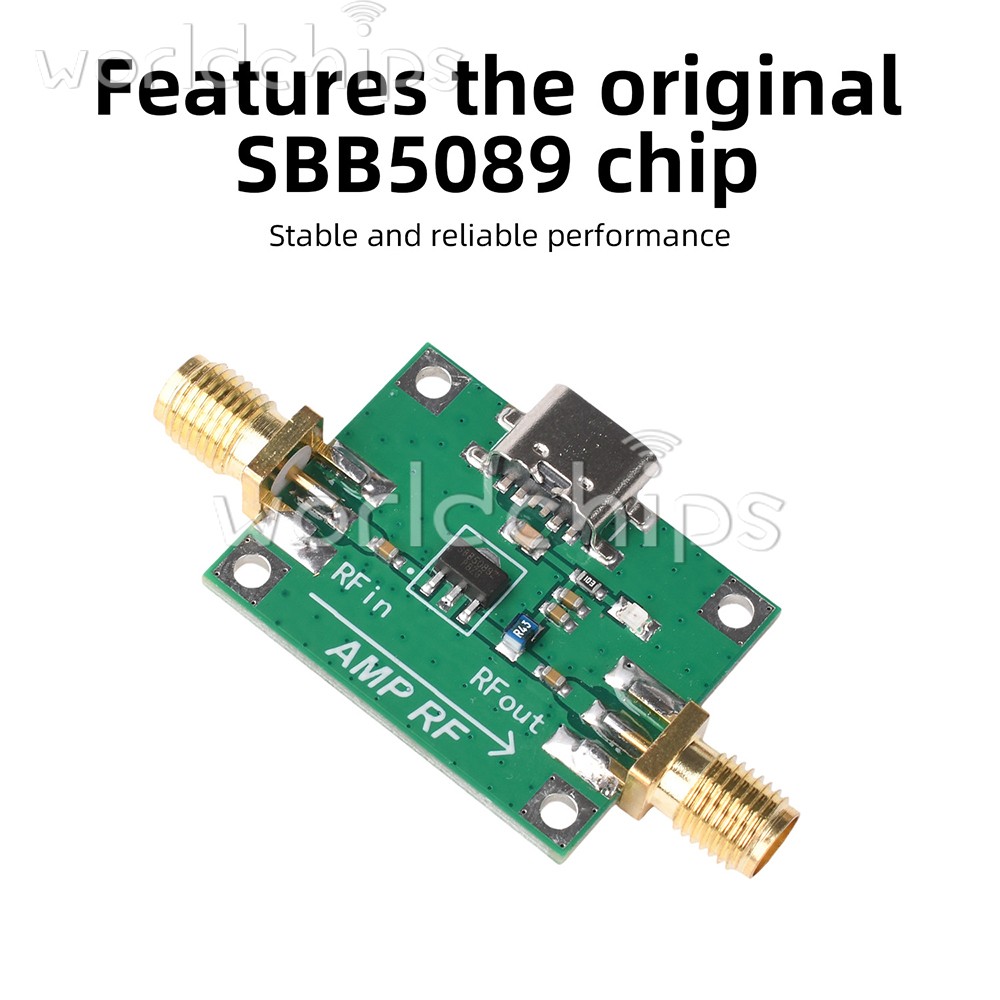 DC 5V SBB5089 Gain 20dB RF Module 5MHz~6GHz RF Power Amplifier Front-end module