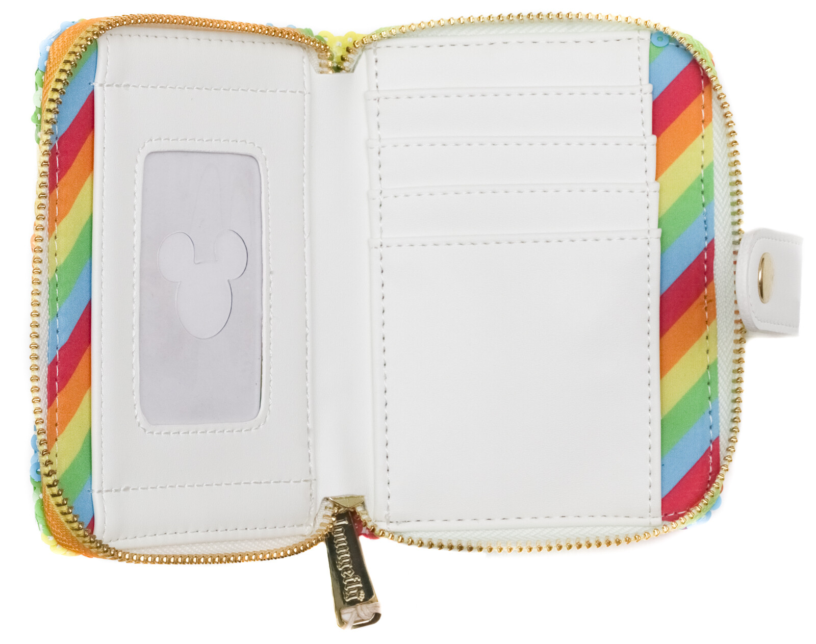 Loungefly Disney Mini Sequin Pride Rainbow Ziparound Wallet Coin Purse