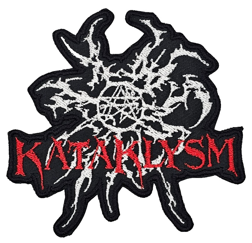KATAKLYSM LOGO (shaped border) EMBROIDERED PATCH