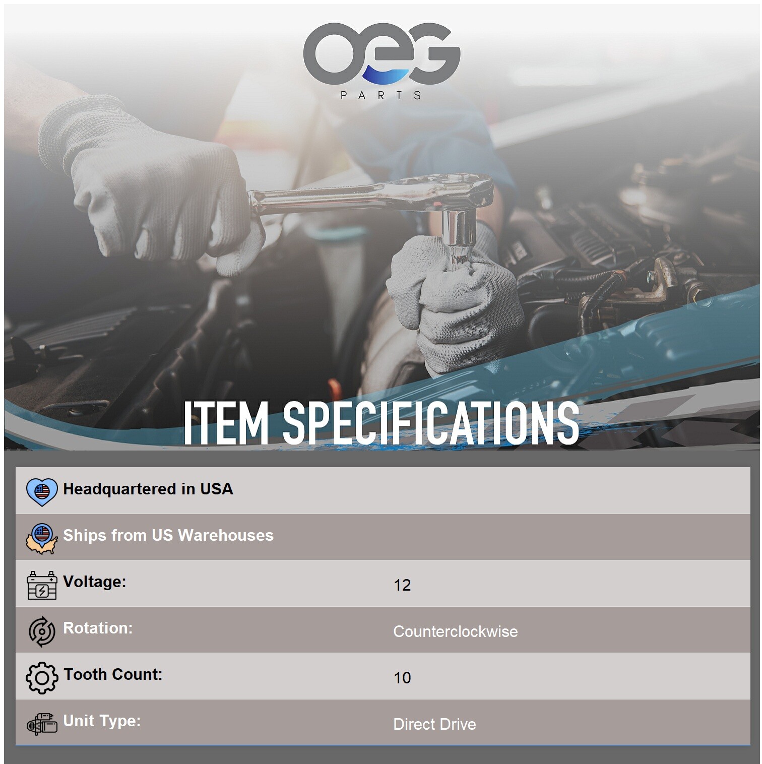 New Marine Starter For Evinrude Johnson OMC 1969-1994 65HP-140HP 385529 386465