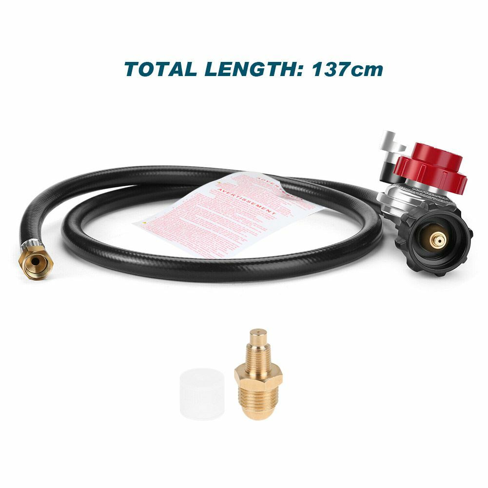 4ft High Pressure 0-30PSI Adjustable Propane Gas Regulator with Hose & PSI Gauge