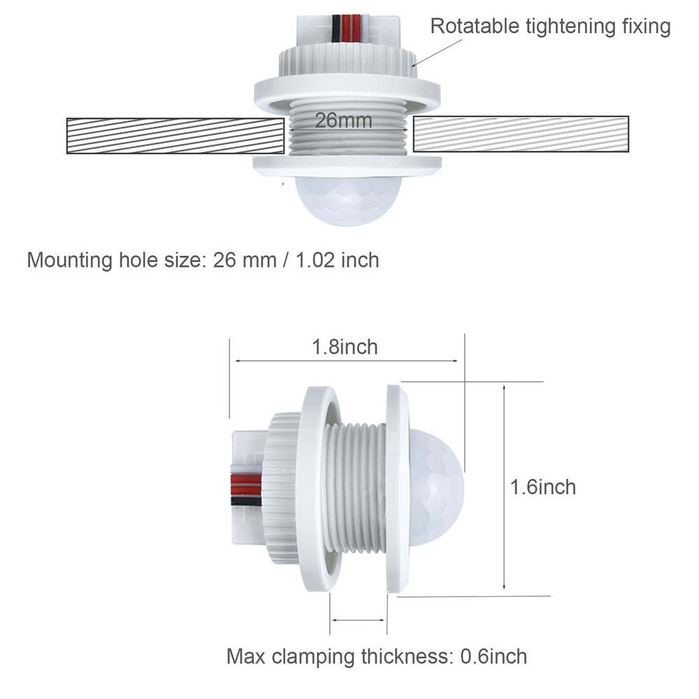 DC 12V/24V Motion Sensor Light SwitchPIR Smart Infrared Human Body DetectionA...