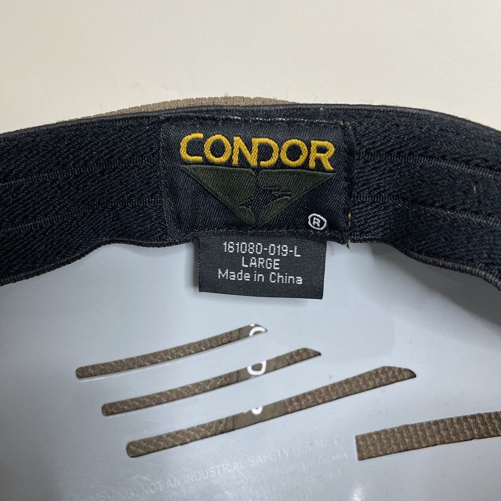 Condor Tactical Hat Cap Tan Large Flex Fit Hook Loop Patch Military Large