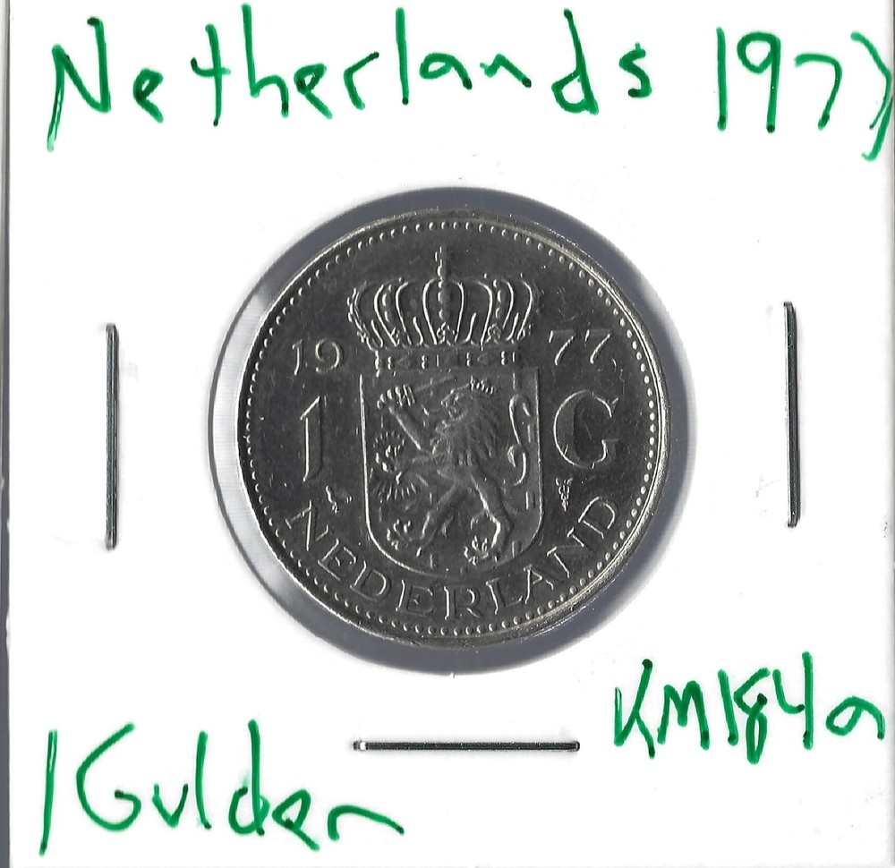 Coin Netherlands 1 Gulden 1977 KM184a