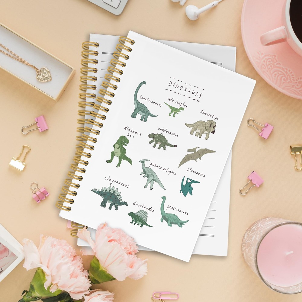 XPH Dinosaurs Species Spiral Notebook, Cute Learning Journaling Notebooks...