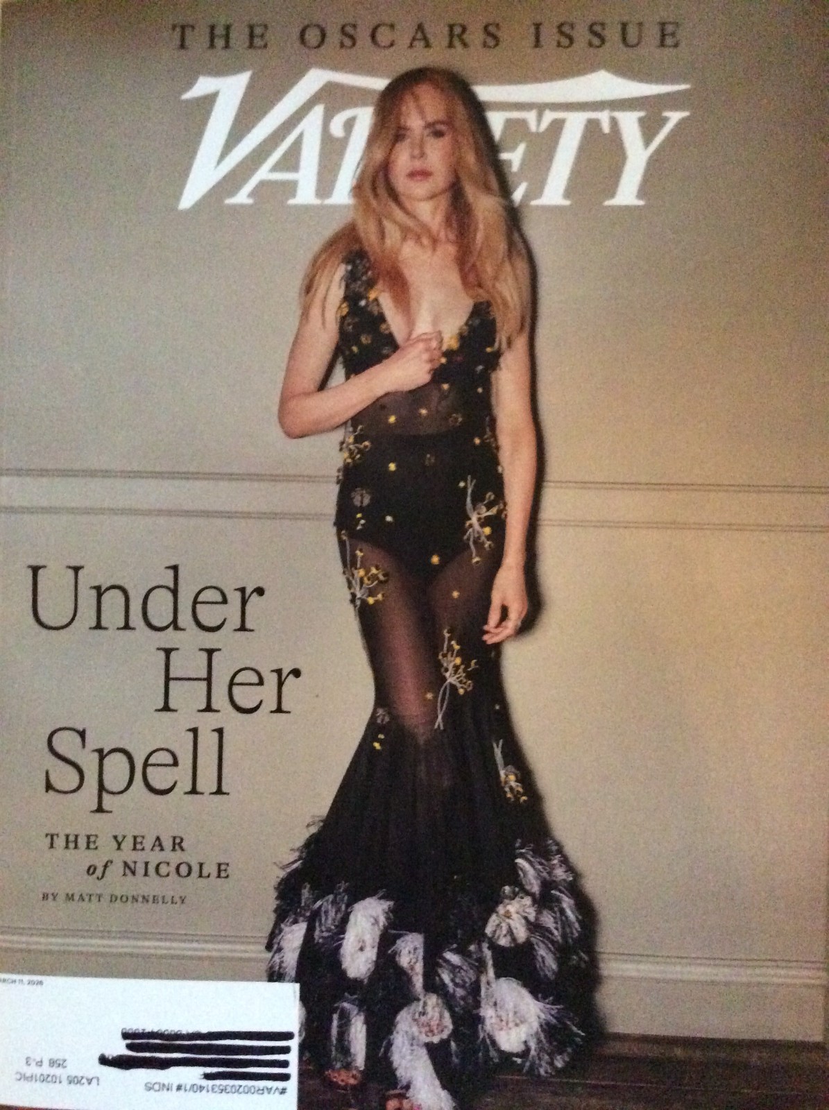Variety , The Oscar Issue, Nicole Kidman Under Her Spell March/11/2026