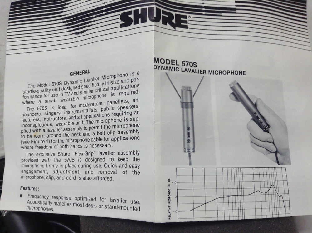 Shure 570S Omnidirectional Dynamic Microphone