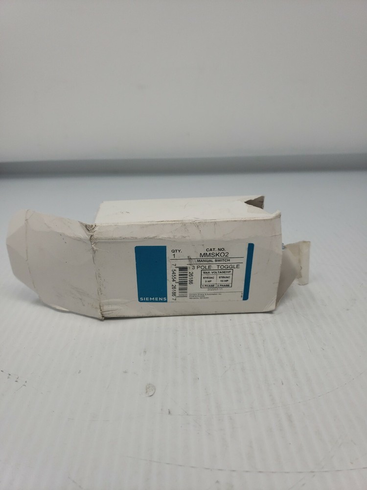 SIEMENS MMSK02 Manual Switch 3 Pole Toggle
