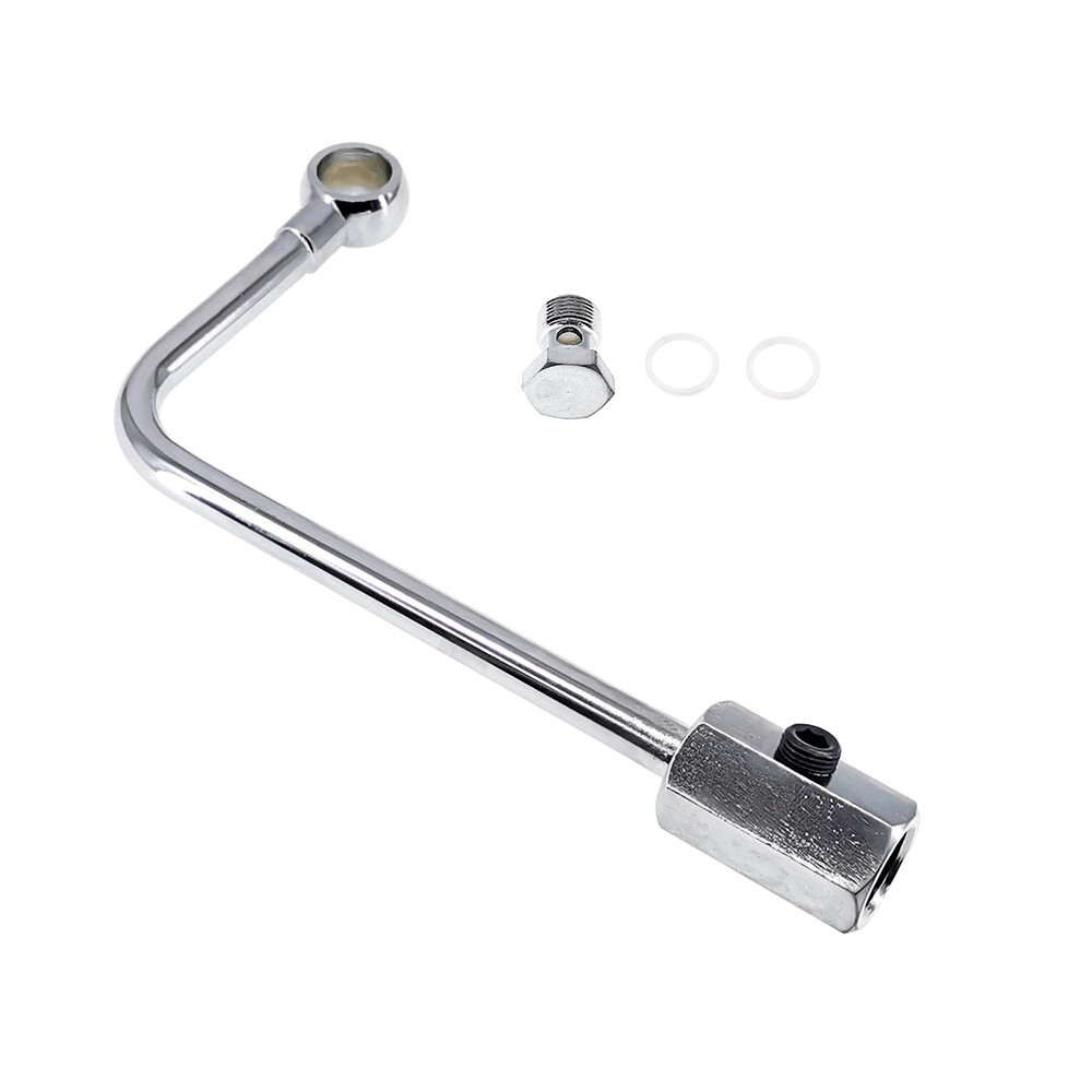 Chrome Plated Fuel Line for Edelbrock/Carter AFB Carburetors 3/8 NPT Inlet 29883