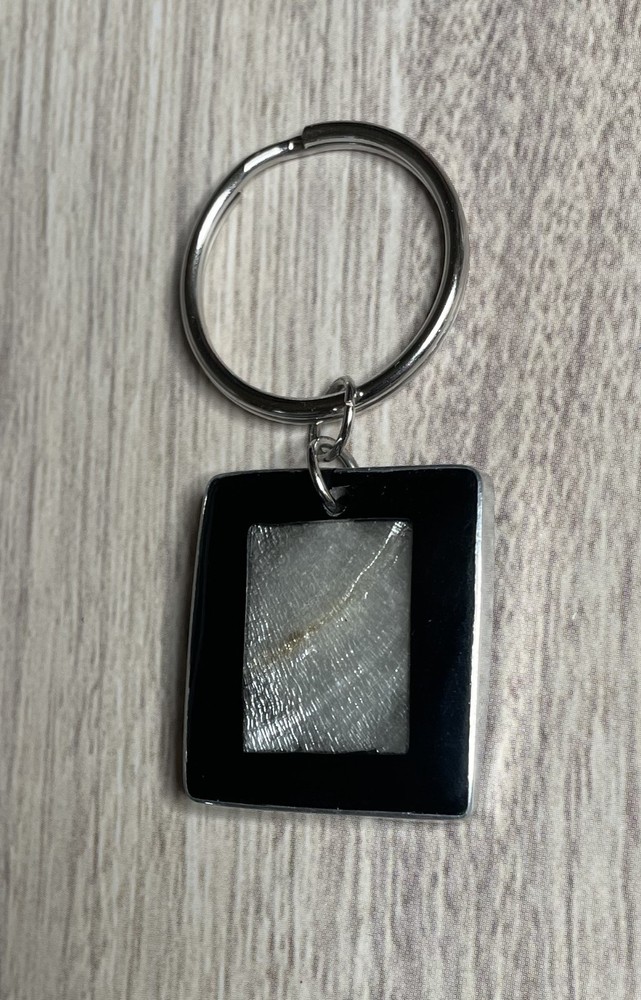 Framed Key Ring - Intriguing 1" x 1-1/4" frame (different on each side) key ring