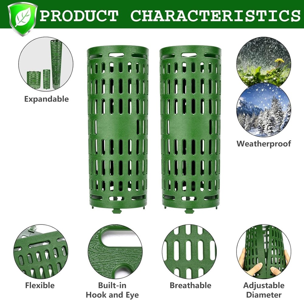 3 Pack Tree Trunk Protector Wrap Mesh Plant Covers Tree Tubes for Seedlings