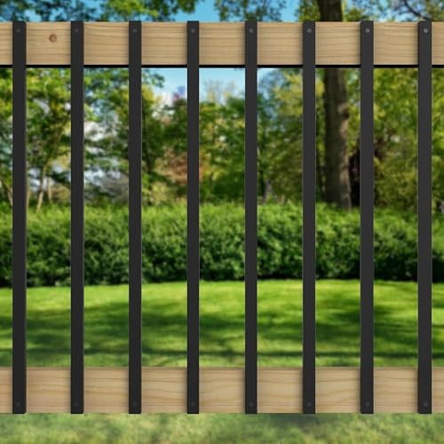 Pack Deck Balusters Rectangle Deck Railing Balusters 26 Inch 50 Black-Rectangle