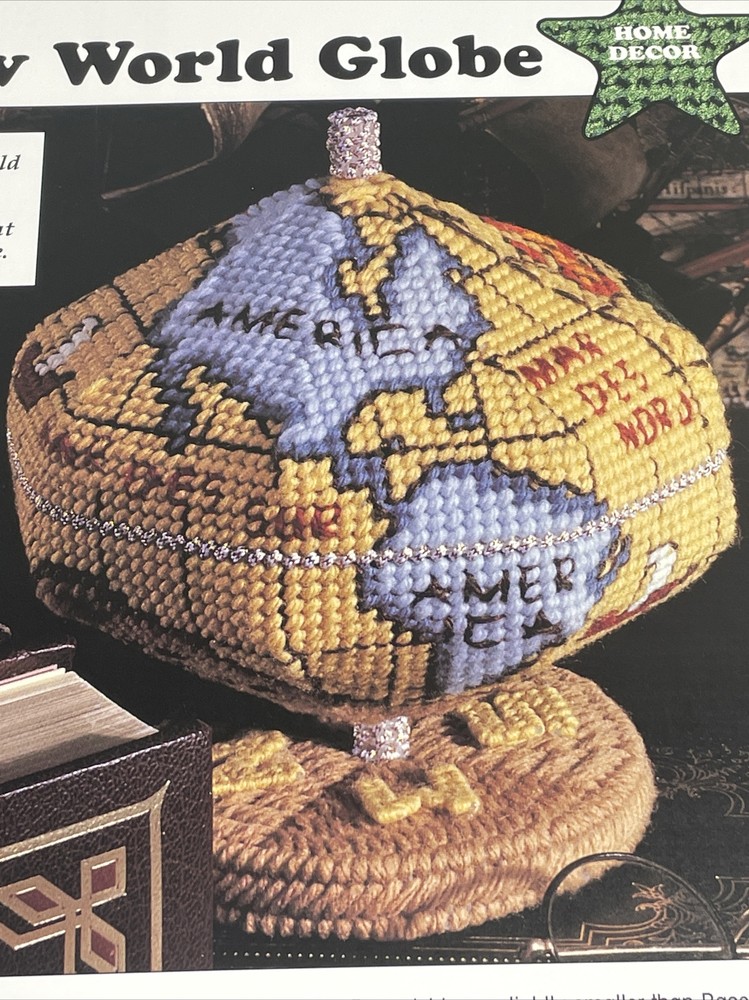 New World Globe Leisure Arts Plastic Canvas Pattern