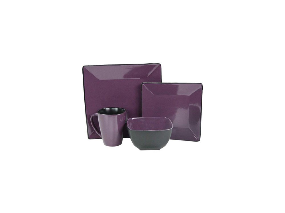 Elama Mulberry Loft 16 Piece Dinnerware Set