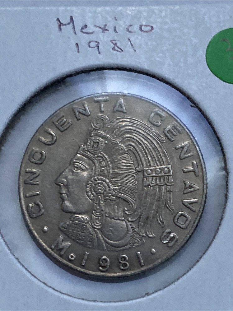 1981 Mexico 50 Cent Coin B13