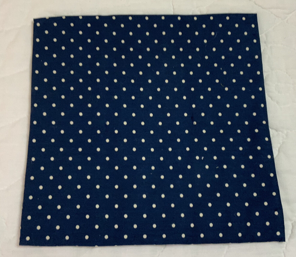 Vintage Antique Patchwork Quilt Table Topper, Log Cabin, Challis Wool, Red, Navy