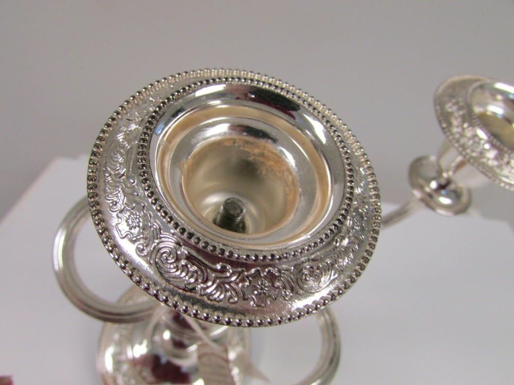 THE BEAUMONT 3 CANDELABRA ENGLAND TARNISH RESISTANT SILVER PLATED TABLEWARE