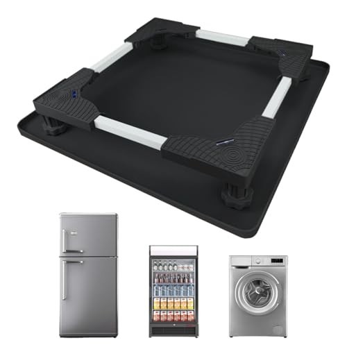 Adjustable Mini Fridge Stand with Drip Tray, Universal Base for Small Refrigerat