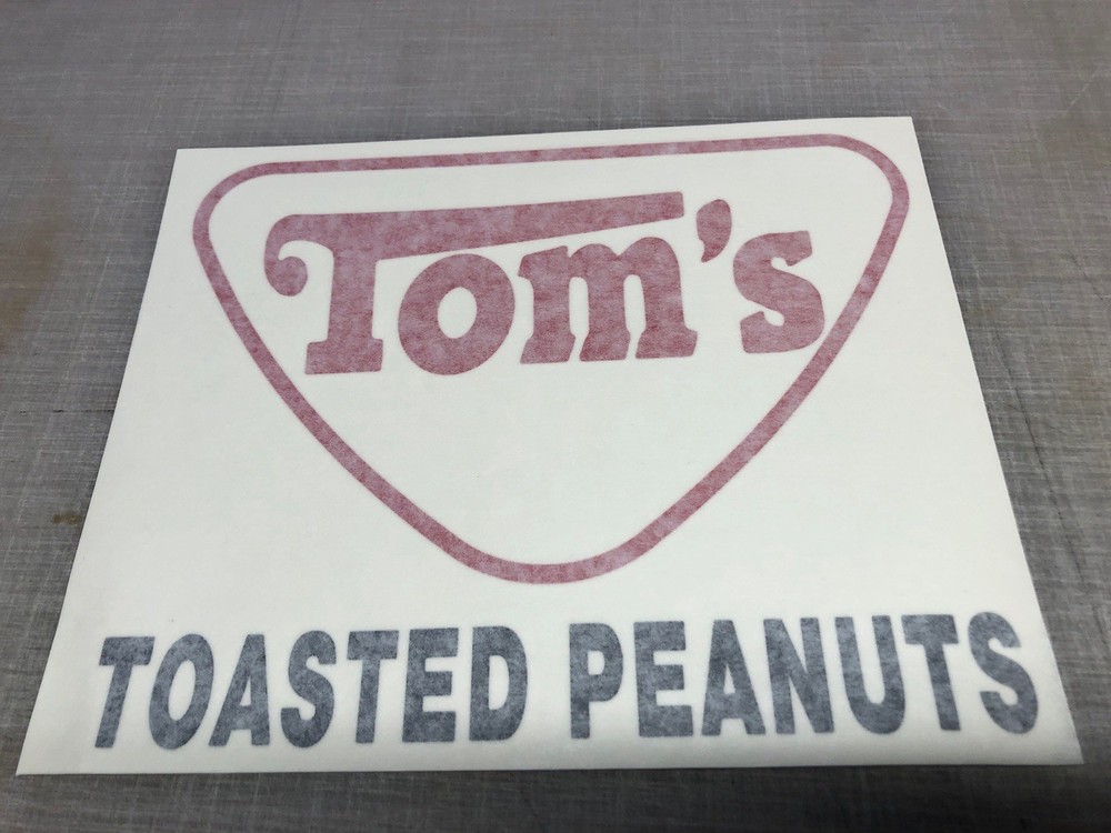 Tom’s Toasted Peanuts Decal -multicolor