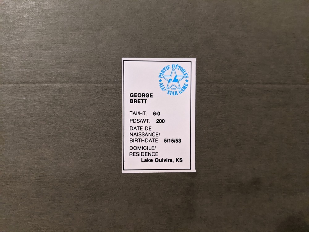 U Pick - 1982 All-Star Game Program Insert "Common Players"