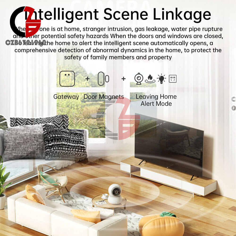 TUYA Wireless WIFI ZigBee Home Security Door Sensor App Control Notification 3V