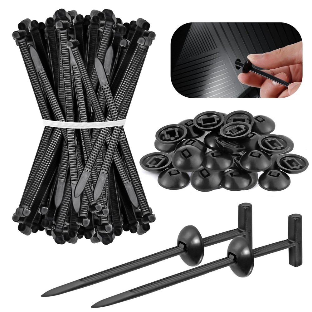 2nd Generation Nylon Universal Cable Ties Black - 100pcs
