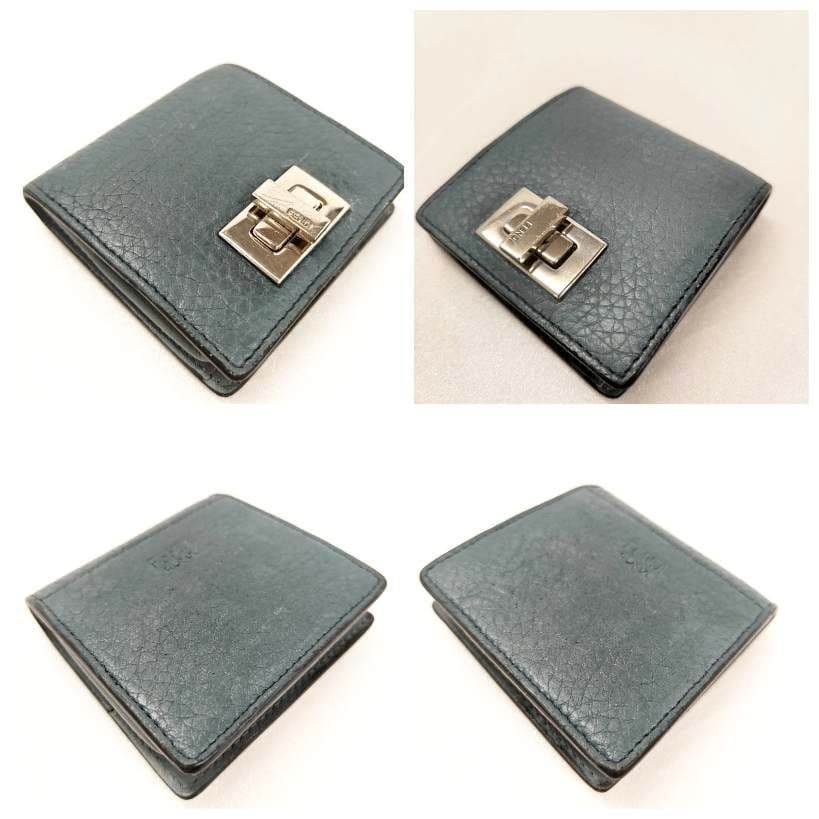 FENDI Peekaboo Coin Case Gray