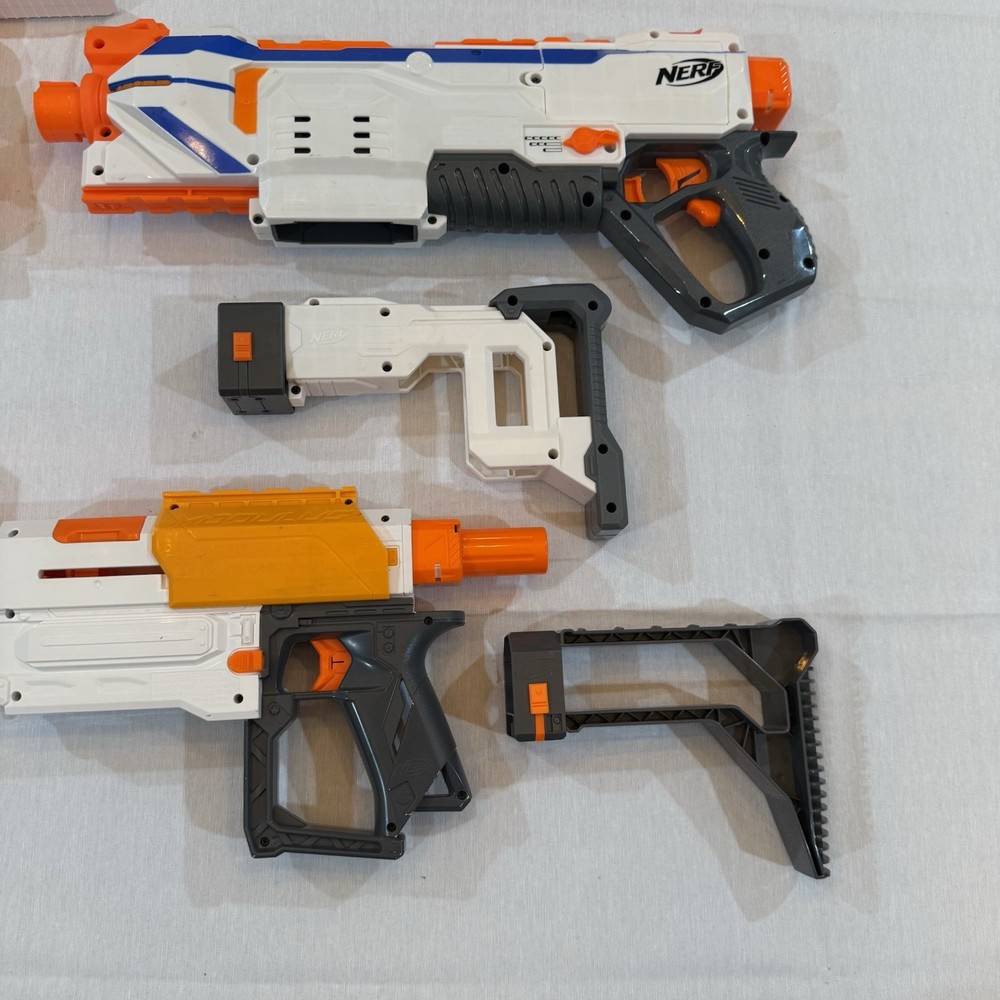 Nerf N-Strike Motorized Modulus Regulator & MK II w/ Attachments Tested/working