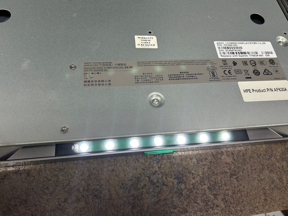 HPE LCD8500 Display/Keyboard Rack mount, KVM Console & Interface switches (Used)