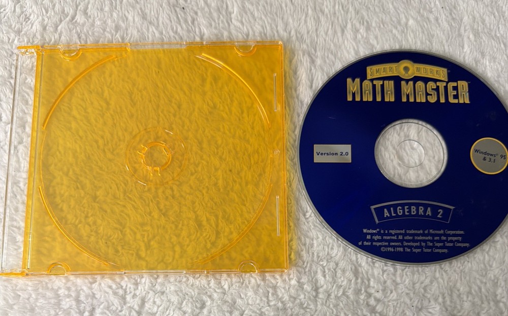 Math Master Algebra 2 PC CD ROM Windows 95 & 3.1 SmartWorks 1996 VTG Version 2