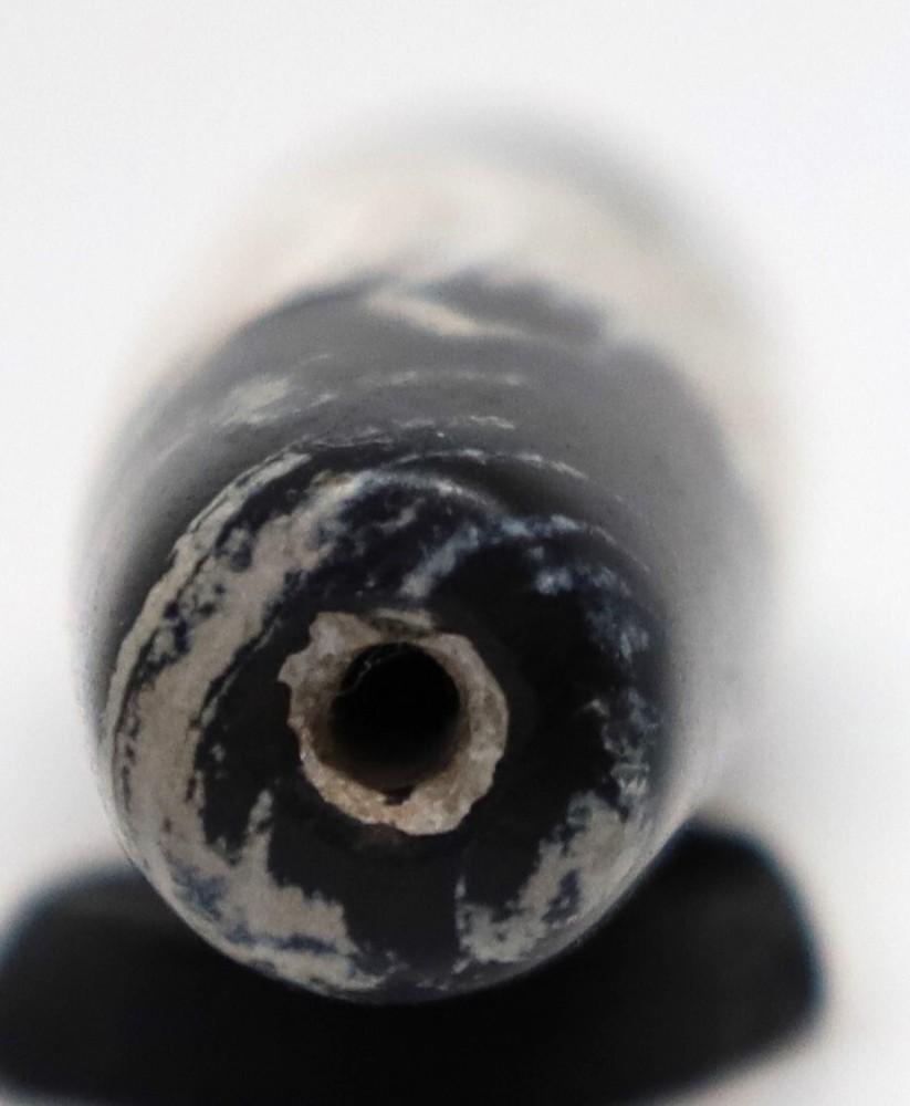 Ancient Old Himalayan dzi Agate Bead Black and White