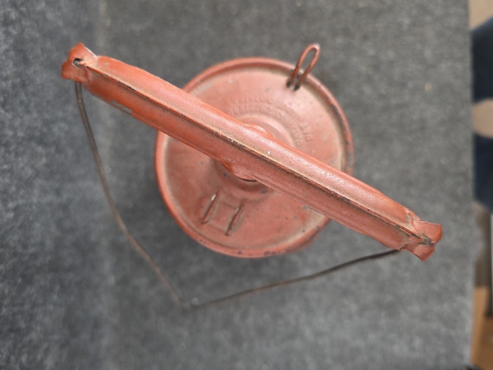 Antique Paull's Red Lantern No. 0 Clear Globe. UNTESTED.