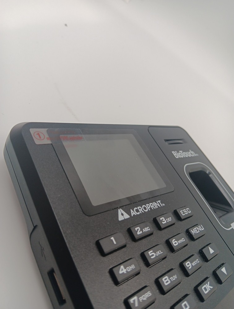 Acroprint Automatic Biometric Fingerprint Time Clock 01-0276-000 BioTouch
