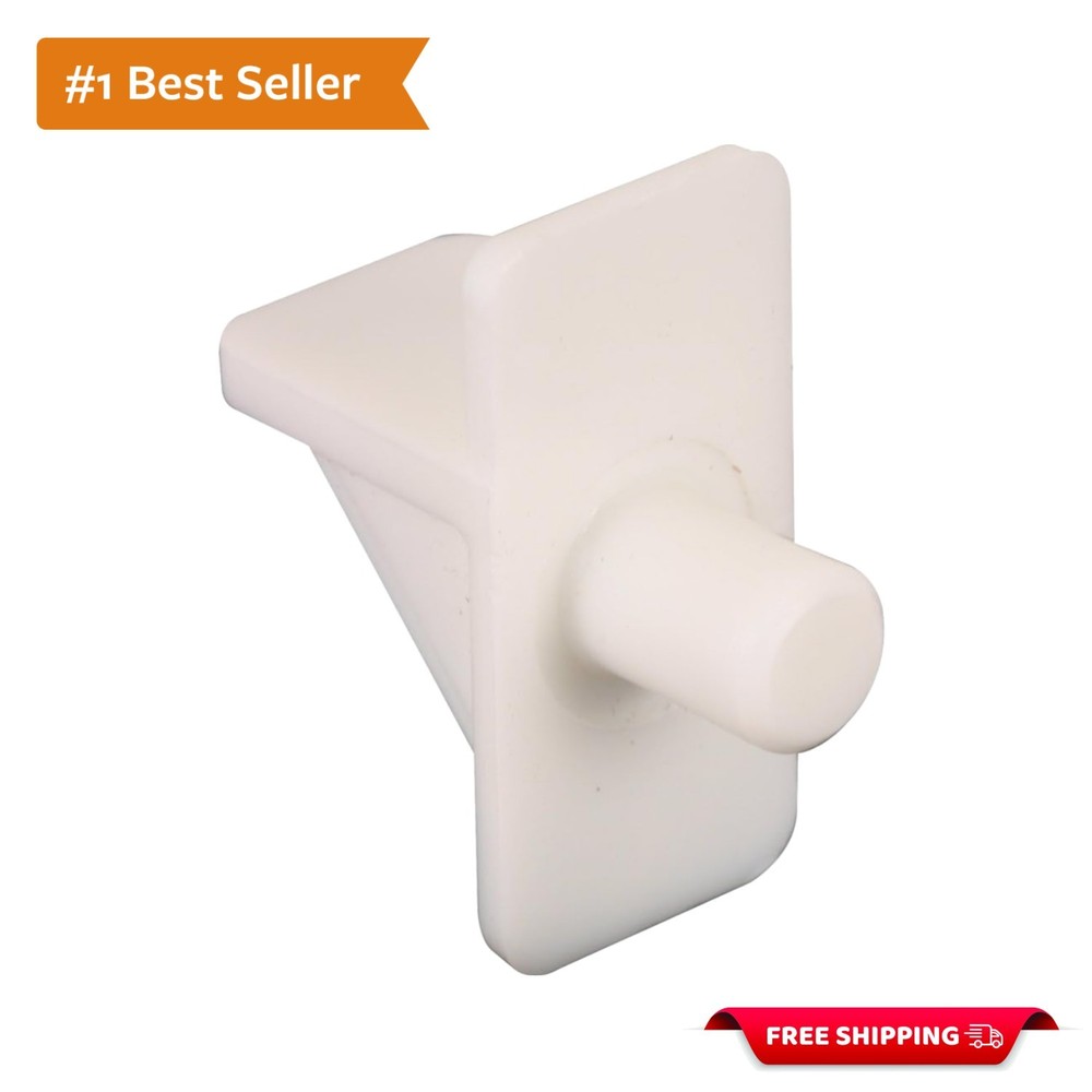 Reliable 1/4 Inch White Plastic Shelf Support Pegs - Maximum Load 5 lbs, 8 Pack