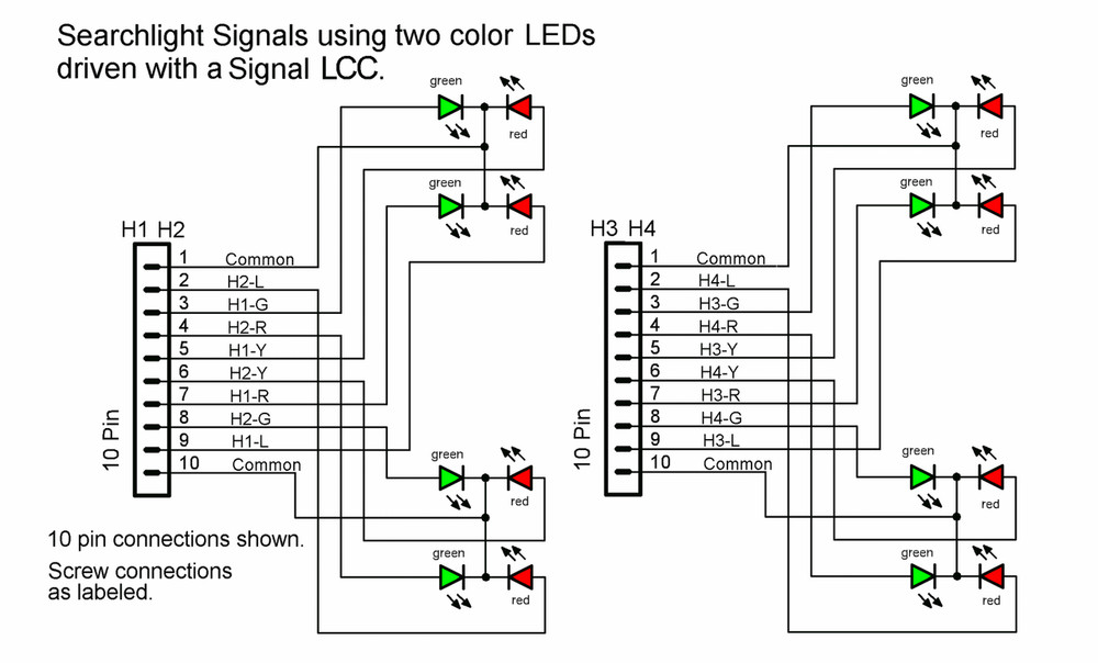 RR-CirKits ~ LCC-32H ~ 32 Head Signal Controller ~ 8 Line Input/Output Node LCC