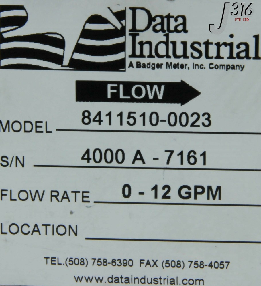 4570 DATA INDUSTRIAL FLOW SENSOR 0-12 GPM 8411510-0023