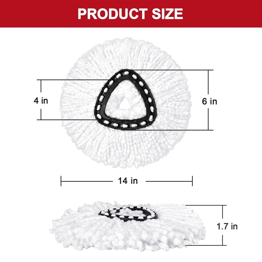 Mop Heads Replacement for O-Ceda Easy Wrin Spin Mop, Microfiber Spin Mop Refi...