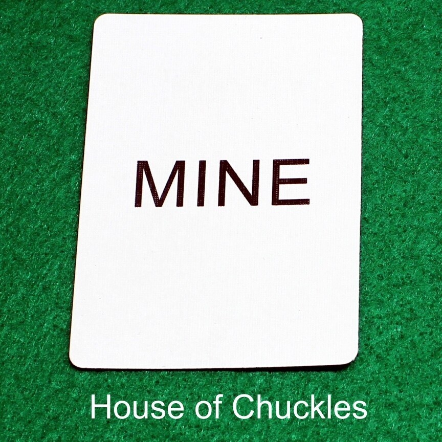 Mine, Bicycle Printed Gaff Card, Red