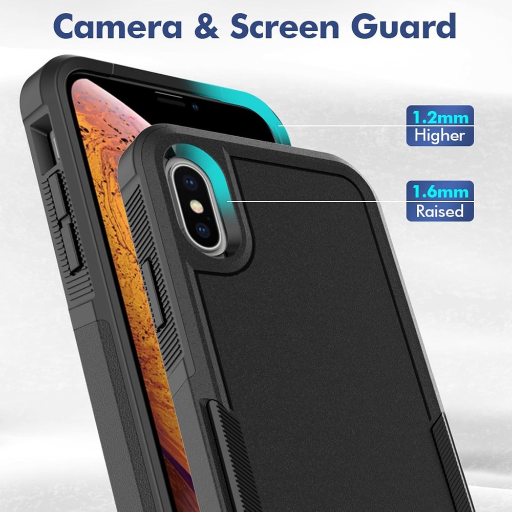 iPhone X/iPhone Xs Case: Dual Layer Protective Heavy Duty Shockproof Rugged Bump