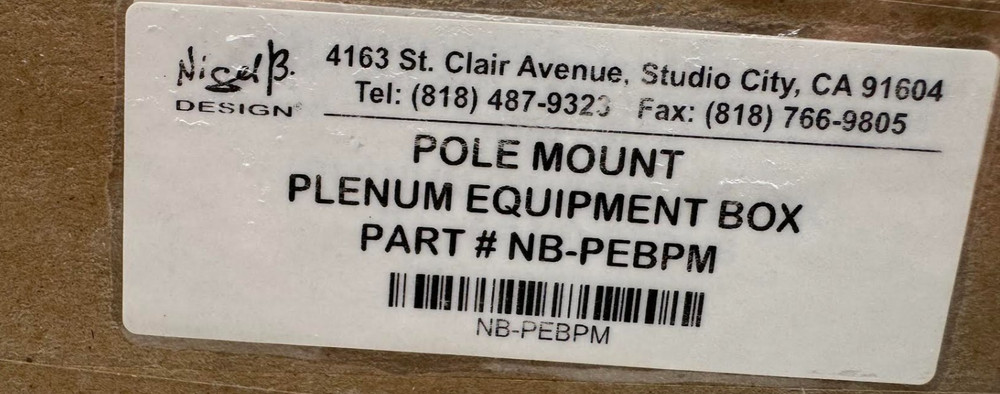 Nigel B Design NB-PEBPM Plenum Equipment Box