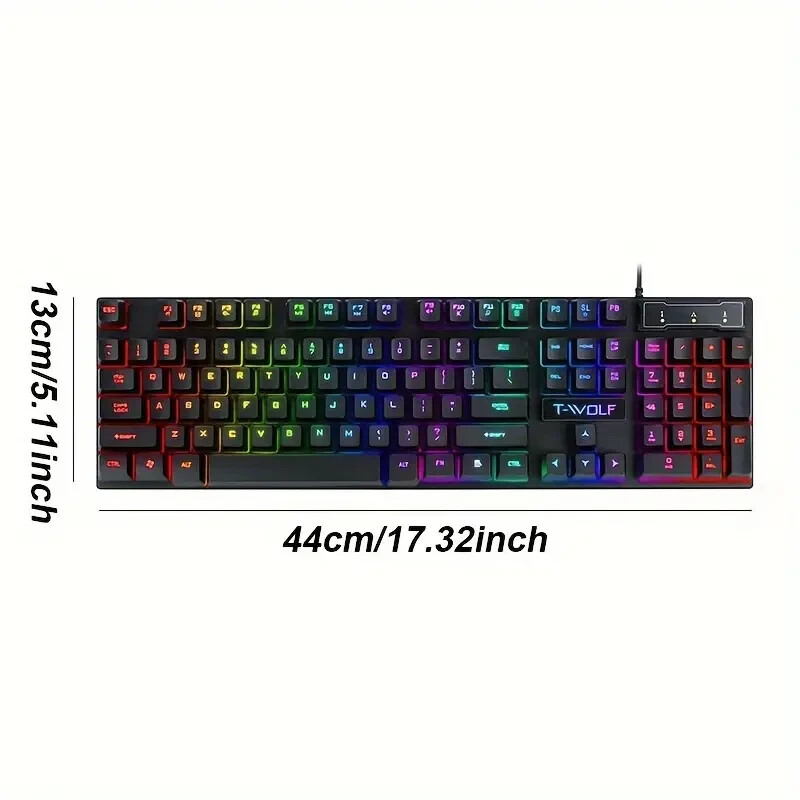 Gaming Usb Luminous Wired Keyboard Floating Manipulator