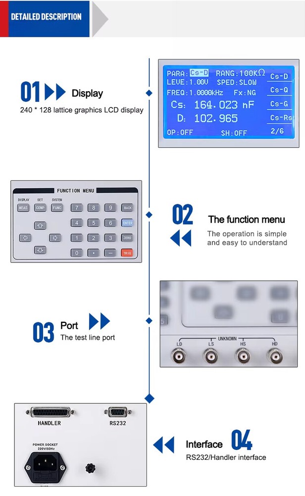 High Performance HPS2817A Digital LCR Meter Capacitance Meter ESR Meters