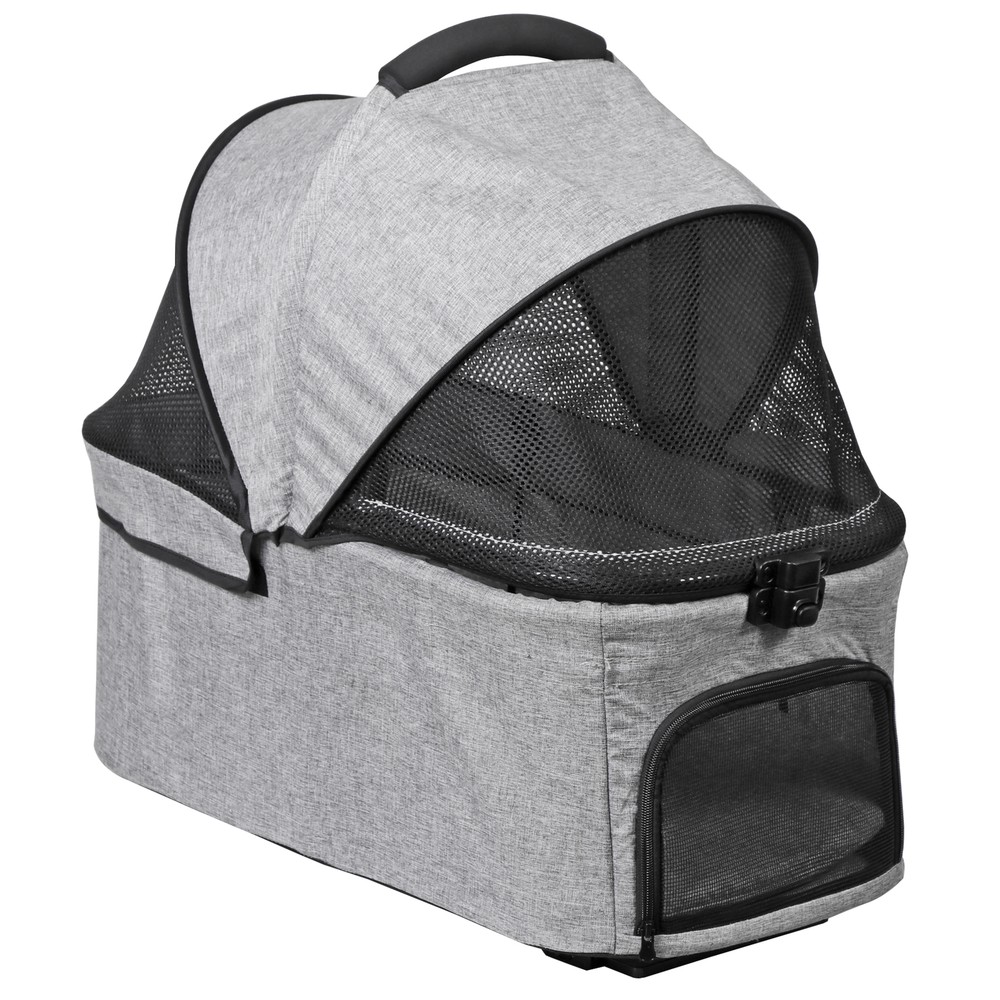 Dog Stroller Cat Stroller 3-in-1 Multifunctional 4 Wheels Lightweight Foldable