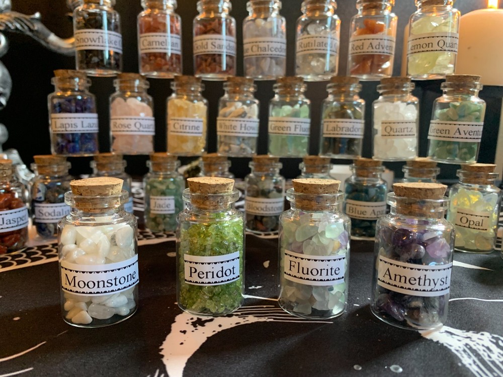 Crystal Chips - Set of 34 - Jars