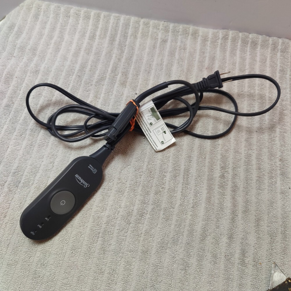 Sunbeam AA85 Electric Heating Blanket Cord 3-Prong Controller Tested