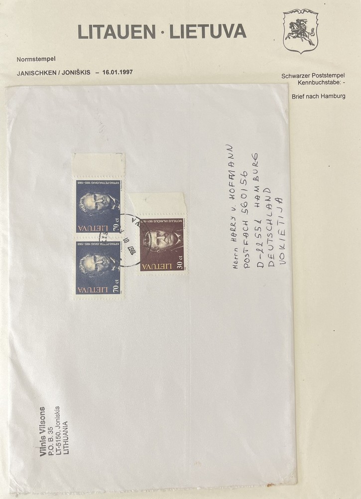 LITHUANIA 1990s/2009 Covers FDC x 19 Incl. Triangulars LA291