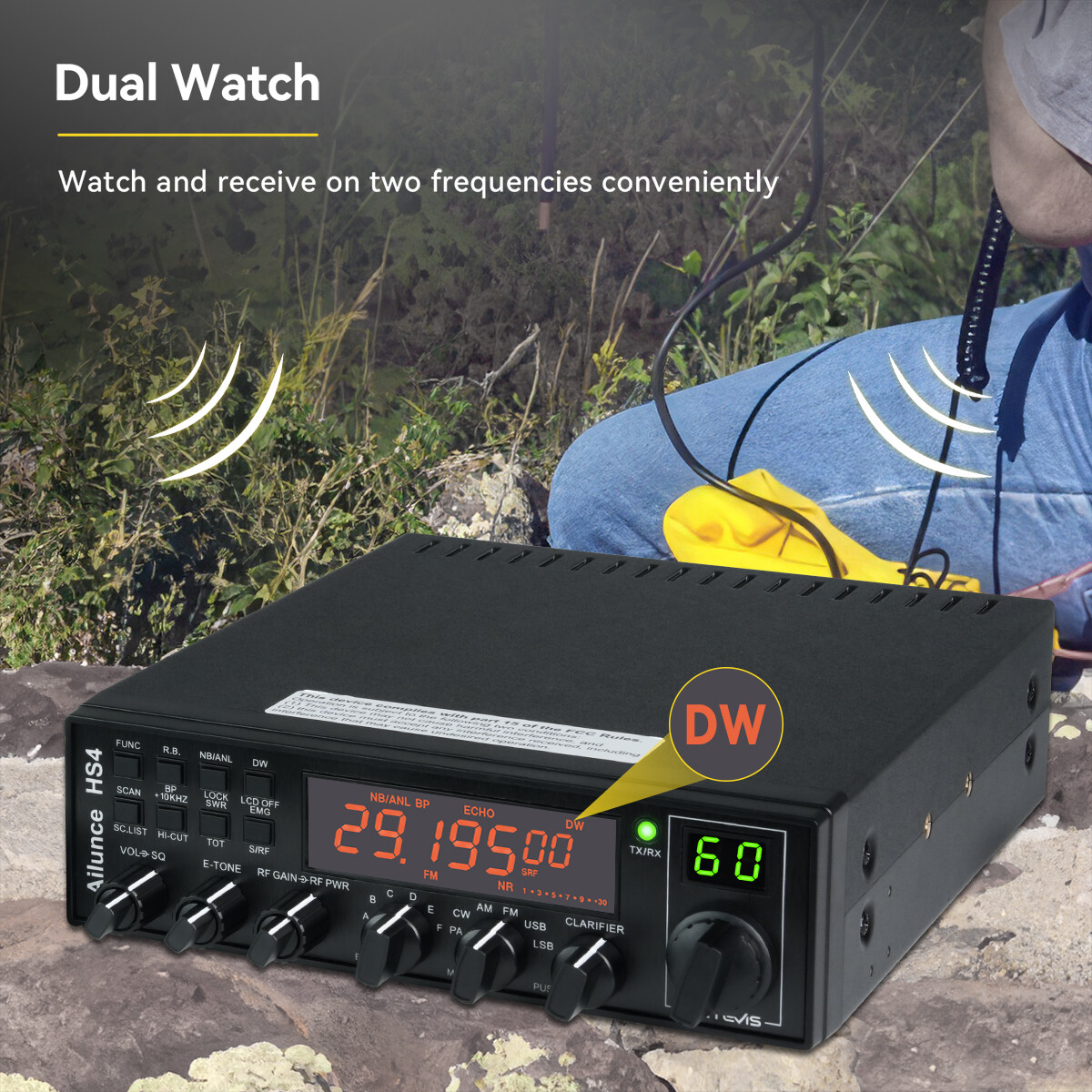 Ailunce High Power SSB Ham Radio Transceiver Base Station Mobile Radio Car Radio